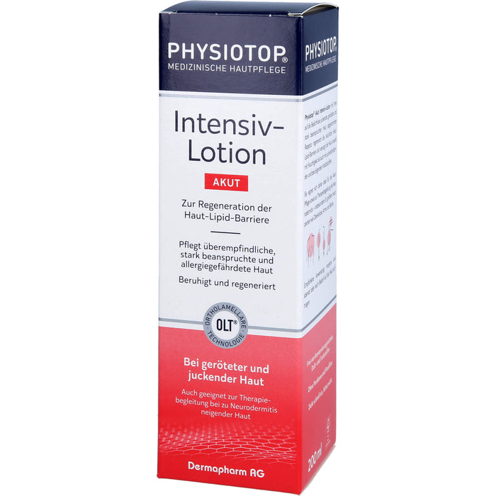 Physiotop Intensiv-Lotion akut bei geröteter und juckender Haut, 200 ml Lotion