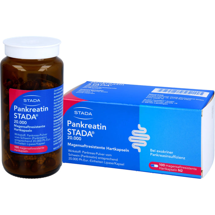 Pankreatin STADA 20.000 magensaftresistente Hartkapseln, 100 pc Capsules