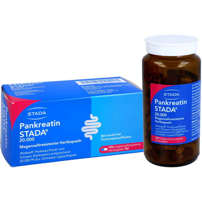 Pankreatin STADA 20.000 magensaftresistente Hartkapseln, 100 pc Capsules