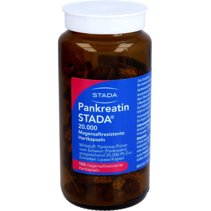 Pankreatin STADA 20.000 magensaftresistente Hartkapseln, 100 St. Kapseln