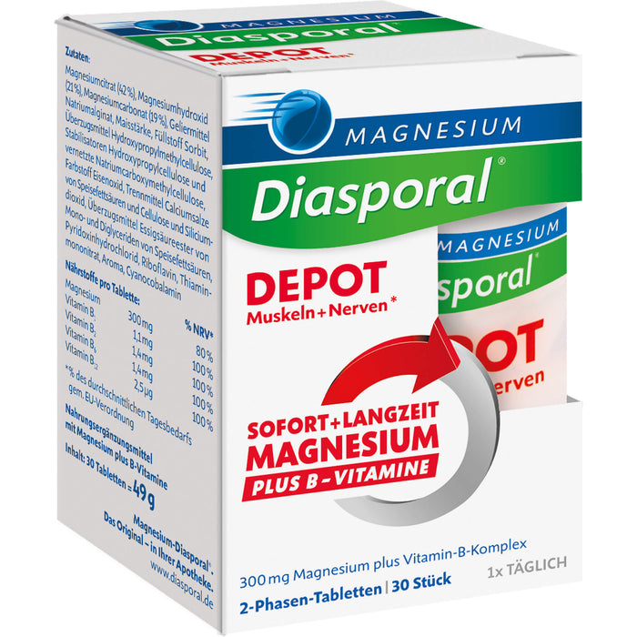 Magnesium-Diasporal Depot 2-Phasen-Tabletten, 30 St. Tabletten