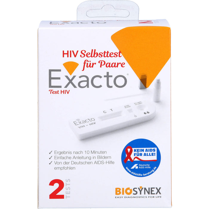 BIOSYNEX Exacto HIV Selbsttest für Paare, 2 pcs. Test