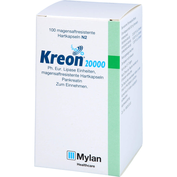 Kreon 20 000 Lipase Hartkapseln bei einer exokrinen Pankreasinsuffiziens, 100 pcs. Capsules