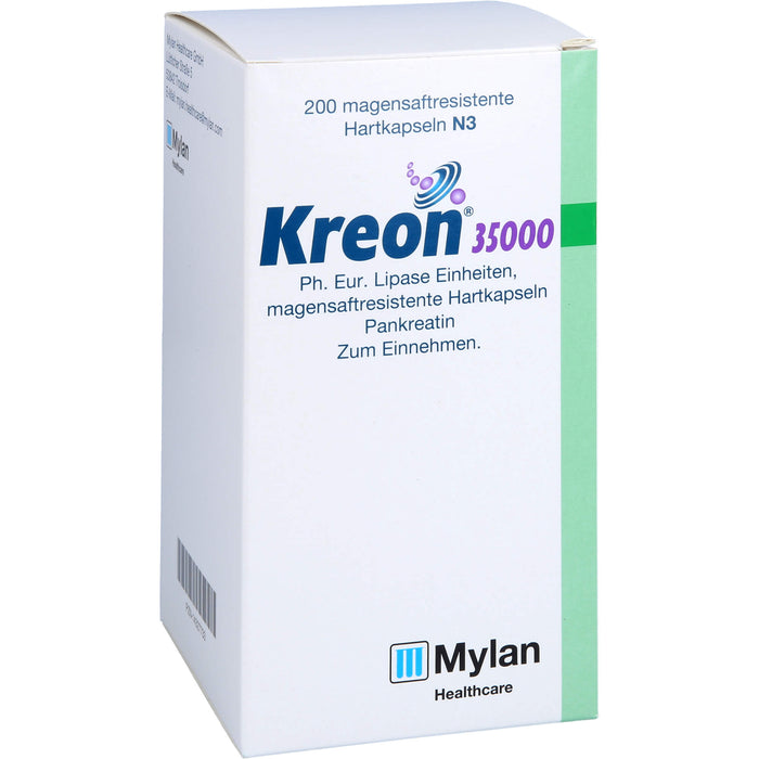 Kreon 35 000 Ph.Eur. Lipase Einheiten, magensaftresistente Hartkapseln, 200 pc Capsules