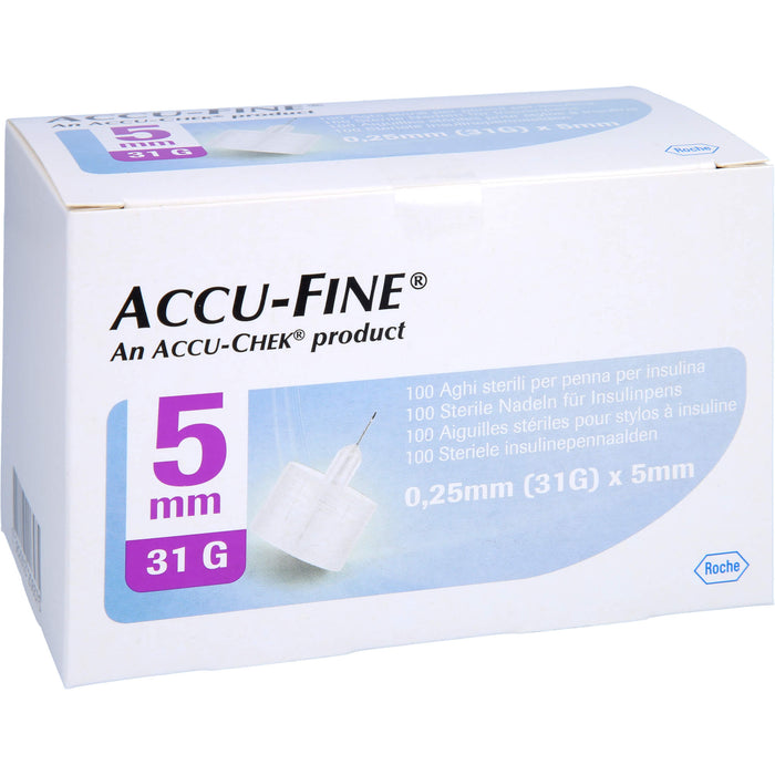 Accu Fine sterile Nadeln f.Insulinpens 5mm 31G, 100 St KAN