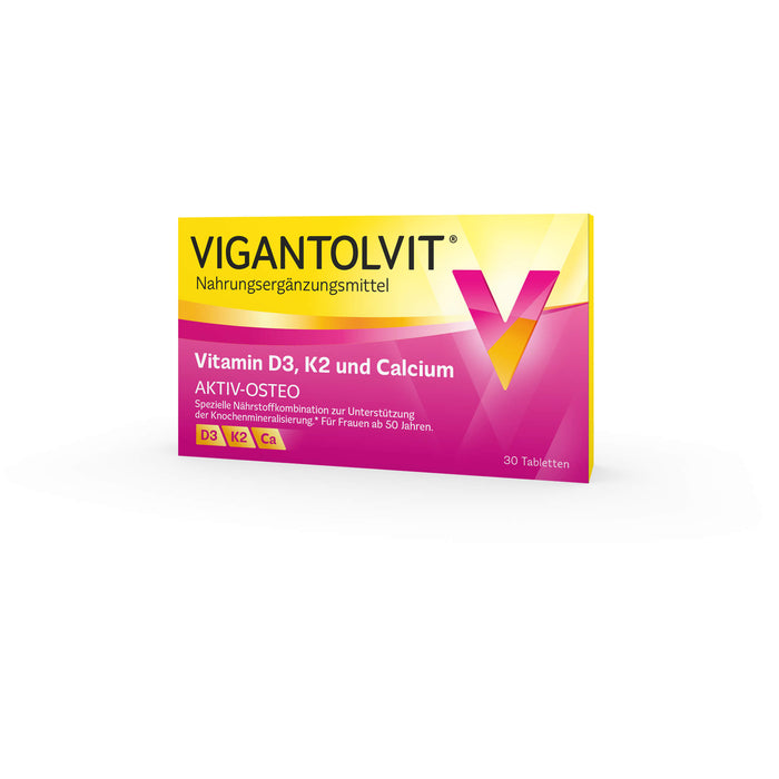 VIGANTOLVIT Vitamin D3, K2 und Calcium Aktiv-Osteo Tabletten, 30 St. Tabletten