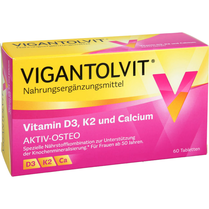 VIGANTOLVIT Vitamin D3, K2 und Calcium Tabletten, 60 St. Tabletten