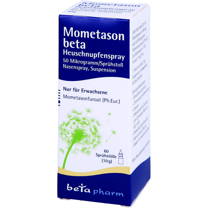 Mometason beta Heuschnupfenspray 50 Mikrogramm/Sprühstoß Nasenspray, Suspension, 10 g Spray