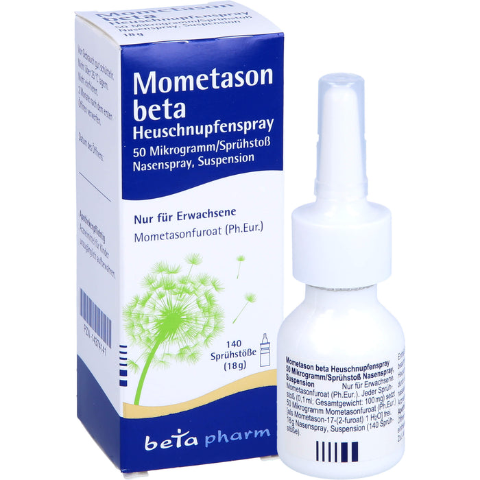 Mometason beta Heuschnupfenspray 50 Mikrogramm/Sprühstoß Nasenspray, Suspension, 18 g Spray