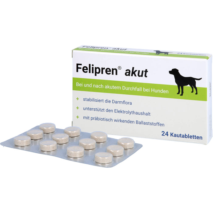 Felipren akut Kautabletten bei und nach akutem Durchfall von Hunden, 24 pc Tablettes