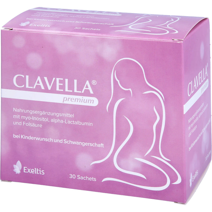 CLAVELLA premium bei Kinderwunsch und Schwangerschaft Sachets, 30 St. Beutel