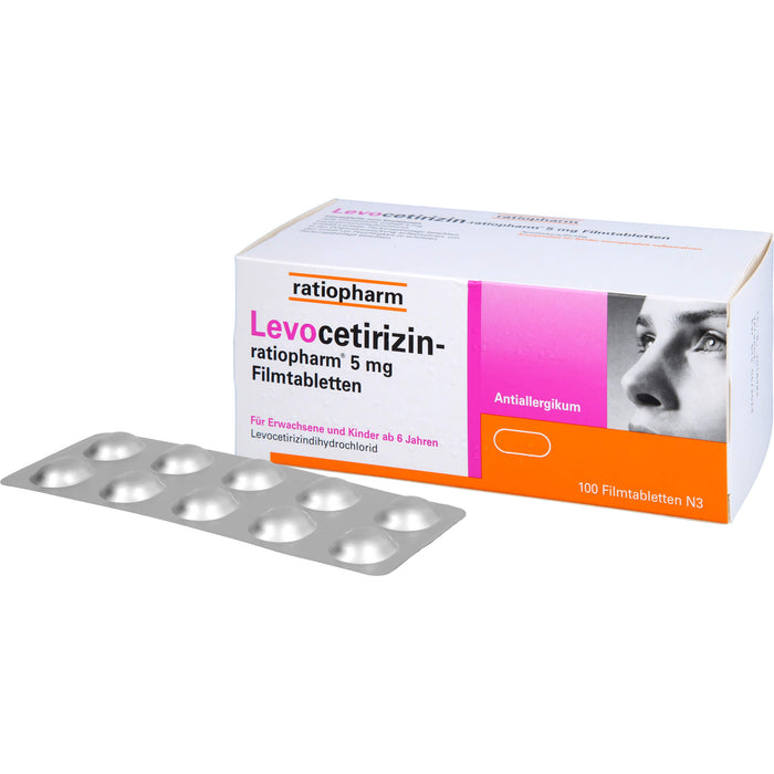 Levocetirizin-ratiopharm 5 mg Filmtabletten, 100 St FTA