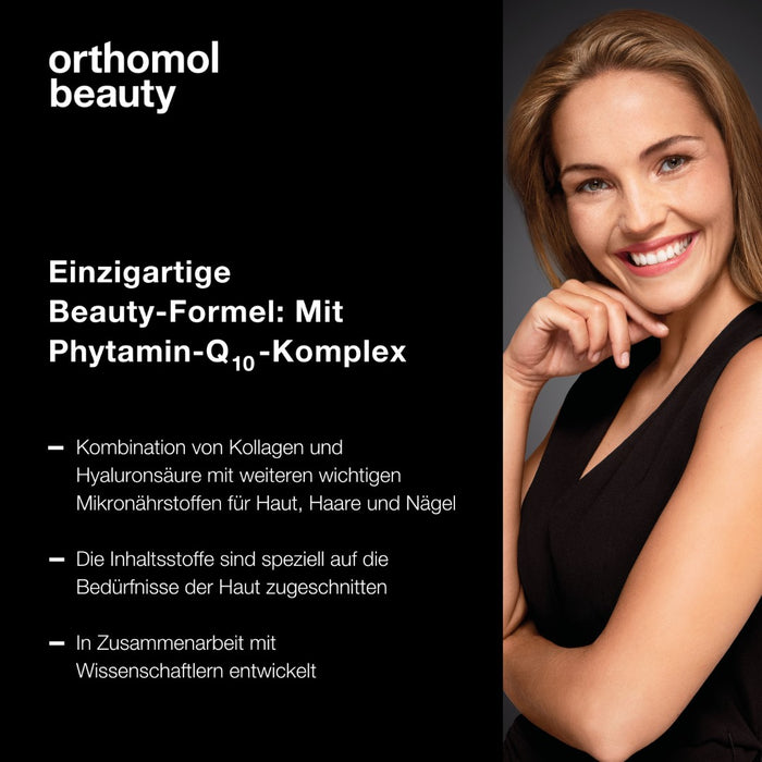 Orthomol Beauty für Frauen - für Haut, Haare und Nägel - mit Coenzym Q10, Biotin und Zink - Nachfüllpackung mit Trinkampullen, 30 pcs. Daily portions