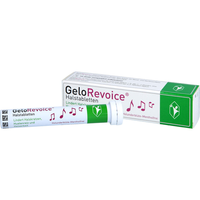 GeloRevoice Halstabletten Holunderblüte-Mentholfrei, 20 pcs. Tablets