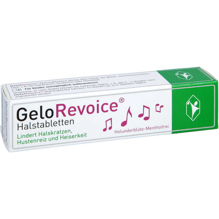 GeloRevoice Halstabletten Holunderblüte-Mentholfrei, 20 pcs. Tablets