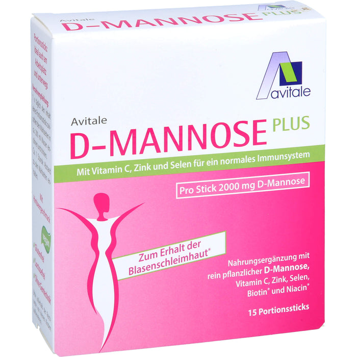 D-Mannose Plus 2000mg Sticks m. Vit. u. Mineralst., 15X2.47 g PUL