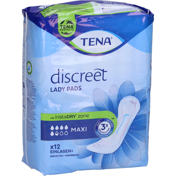 TENA Lady Discreet Maxi Inkontinenz Einlagen, 12 St BIN