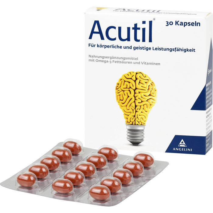 Acutil Kapseln für körperliche und geistige Leistungsfähigkeit, 30 pc Capsules