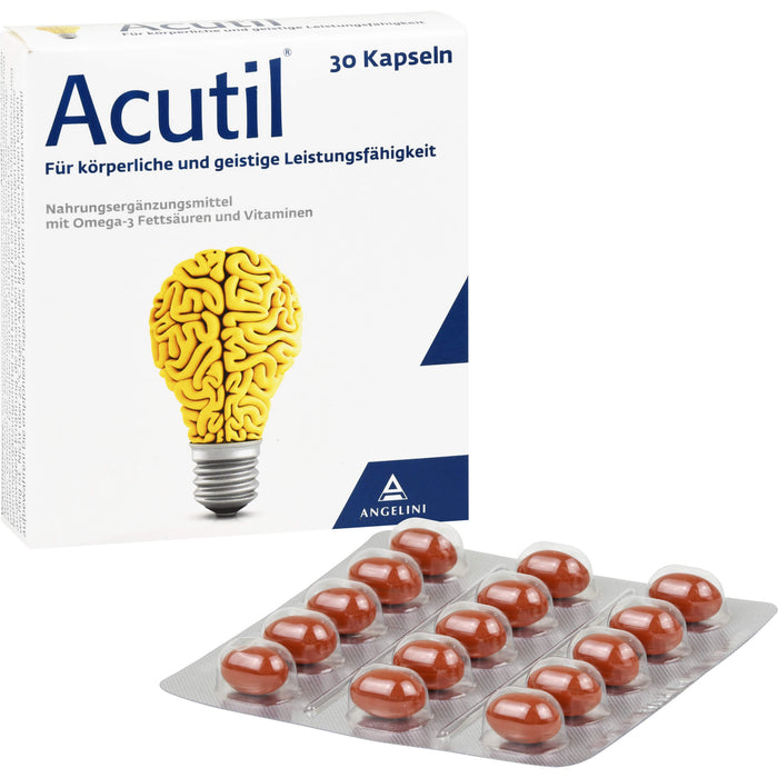 Acutil Kapseln für körperliche und geistige Leistungsfähigkeit, 30 pc Capsules