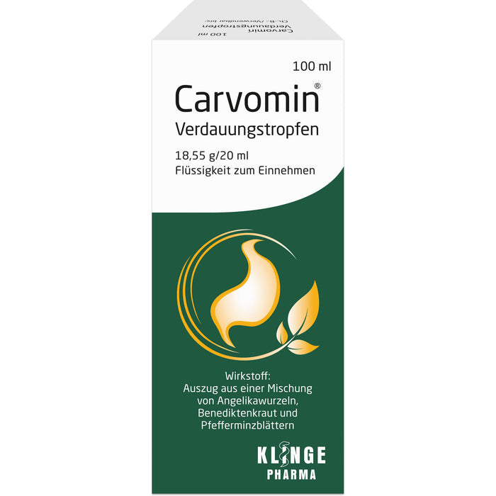 Carvomin Verdauungstropfen, 18,55 mg/20 ml, Flüssigkeit zum Einnehmen, 100 ml FLE