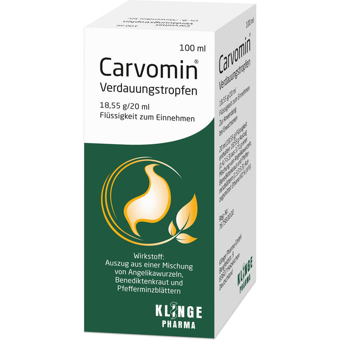 Carvomin Verdauungstropfen, 18,55 mg/20 ml, Flüssigkeit zum Einnehmen, 100 ml FLE