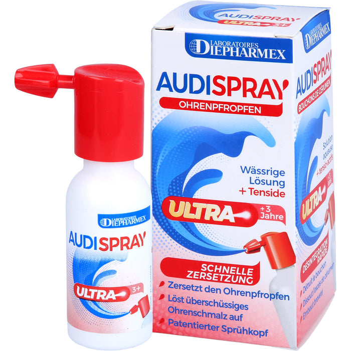 AUDISPRAY ULTRA, Ohrenpfropfen, 20 ml Lösung