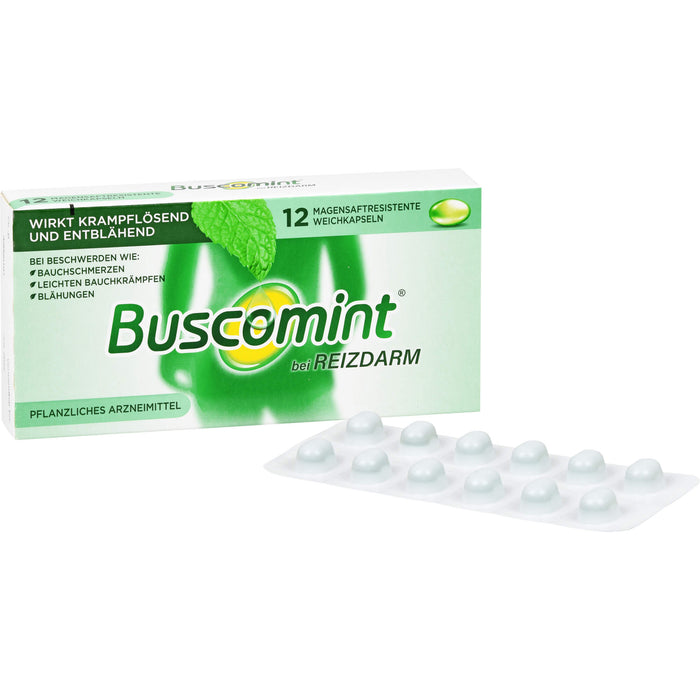 Buscomint Weichkapseln bei Reizdarm, 12 pcs. Capsules