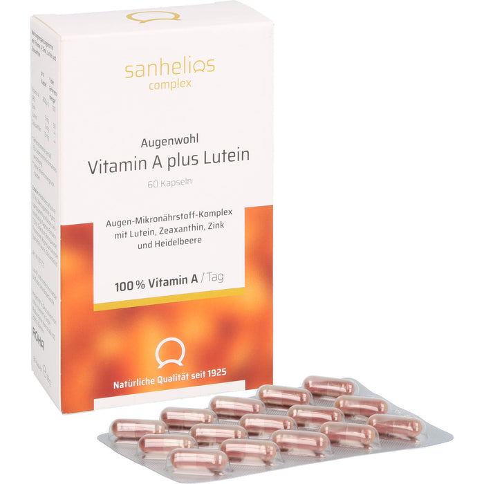 sanhelios complex Augenwohl Vitamin A plus Lutein Kapseln, 60 pc Capsules