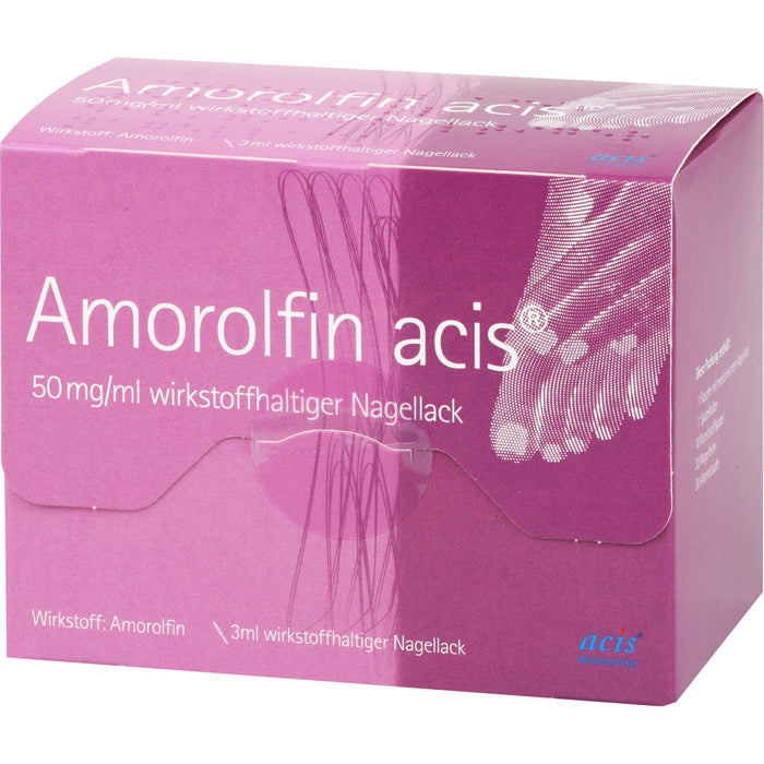 Amorolfin acis 50 mg/ml wirkstoffhaltiger Nagellack bei Nagelpilz, 3 ml Wirkstoffhaltiger Nagellack