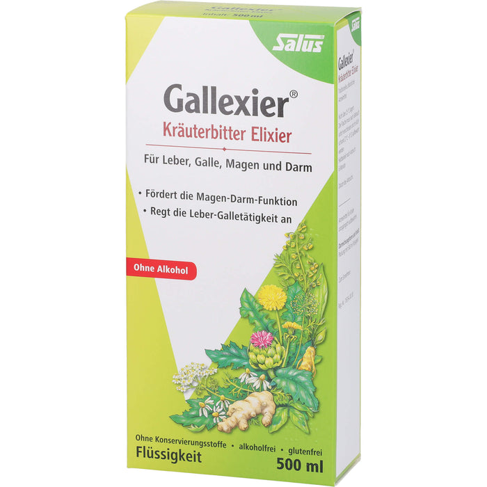 Salus Gallexier Kräuterbitter Elixier, 500 ml Solution