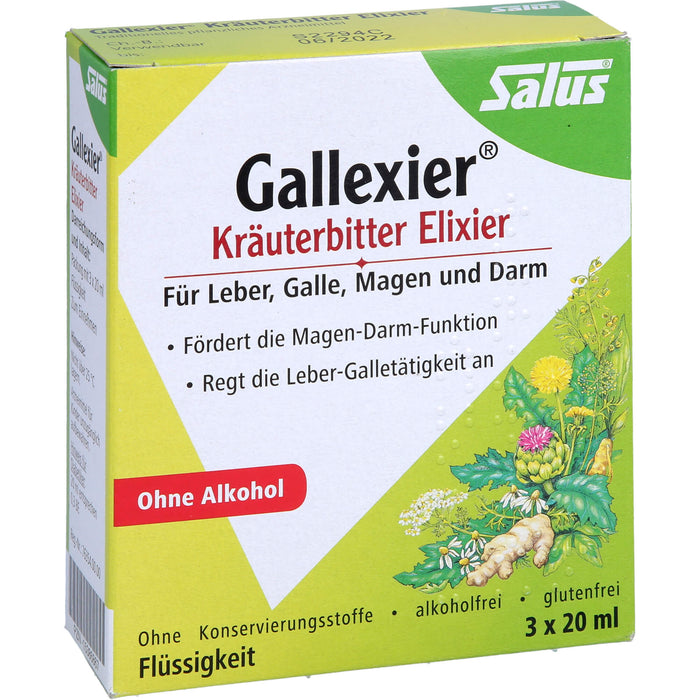 Salus Gallexier Kräuterbitter Elixier, 60 ml Lösung