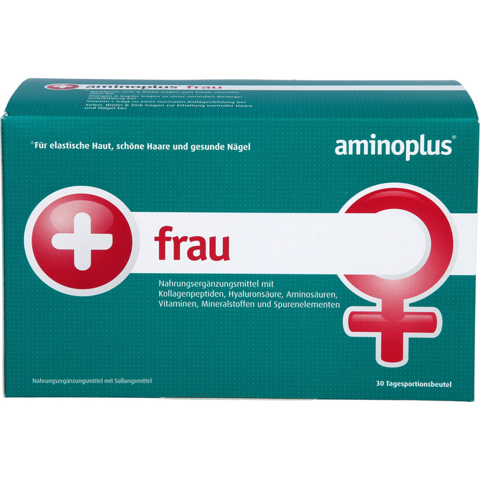 aminoplus frau Pulver für elastische Haut, schöne Haare und gesunde Nägel, 30 pc Sachets