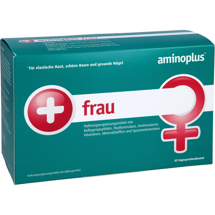 aminoplus frau Pulver für elastische Haut, schöne Haare und gesunde Nägel, 30 pcs. Sachets