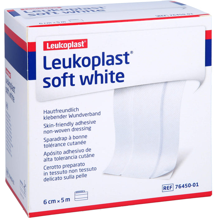 Leukoplast soft white Pflaster 6cm x 5m Rolle, 1 St PFL