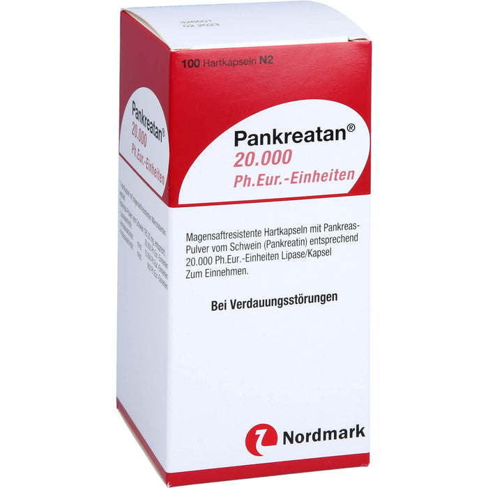 Pankreatan 20.000 Ph.Eur.-Einheiten Hartkapseln, 100 pcs. Capsules