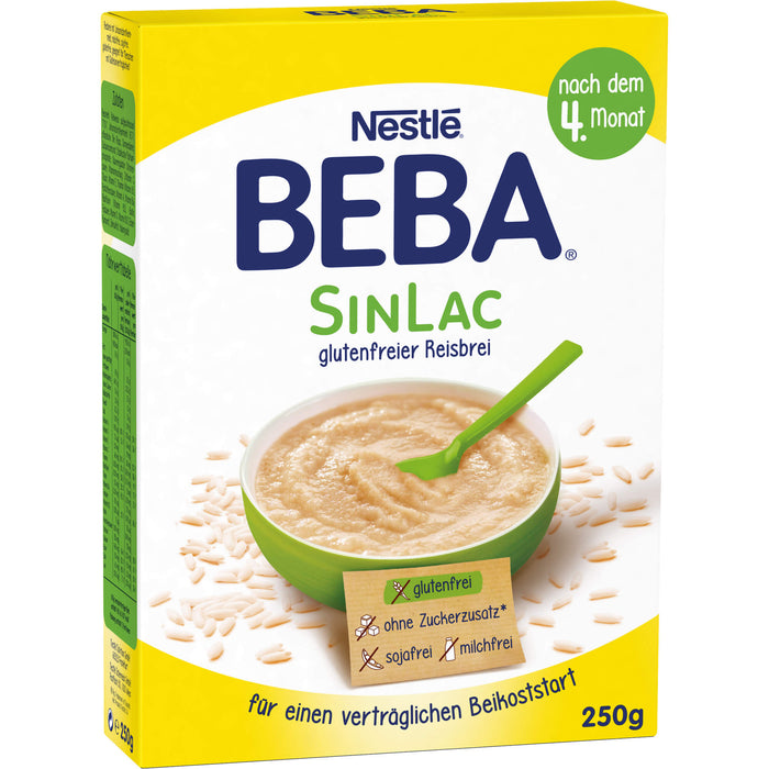 Nestlé BEBA SinLac glutenfreier Reisbrei Pulver, 250 g Powder