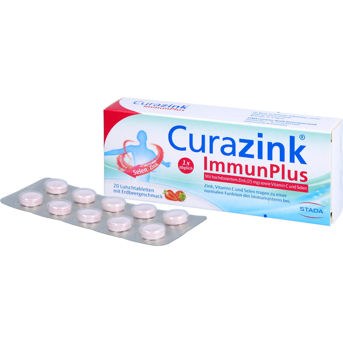 Curazink Immunplus Lutschtabletten Erdbeergeschmack, 20 pcs. Tablets