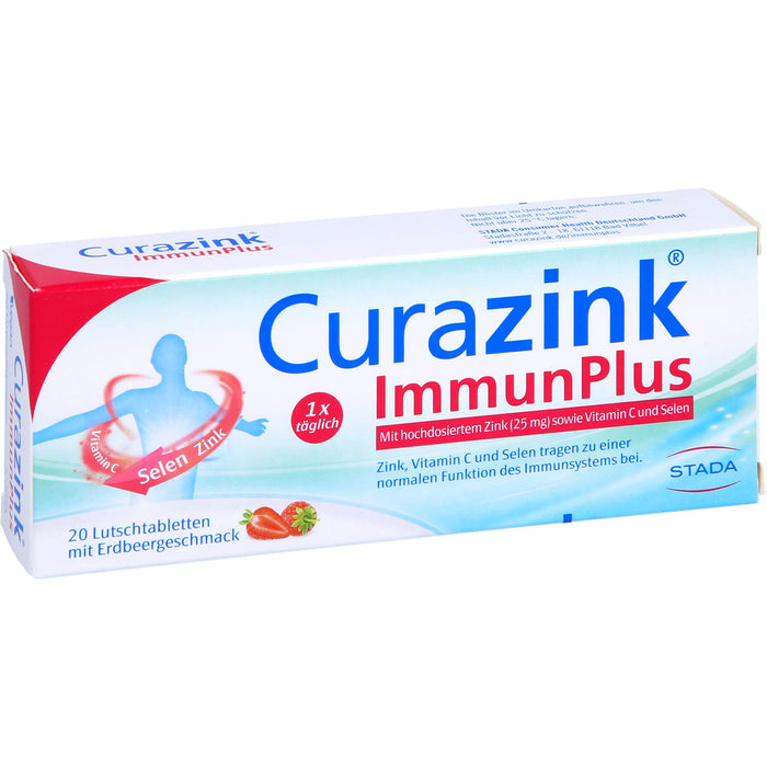 Curazink Immunplus Lutschtabletten Erdbeergeschmack, 20 pc Tablettes