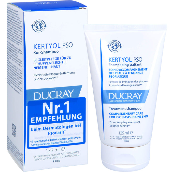 DUCRAY Kertyol P.S.O. ausgleichendes Kur-Shampoo, 125 ml Shampoo