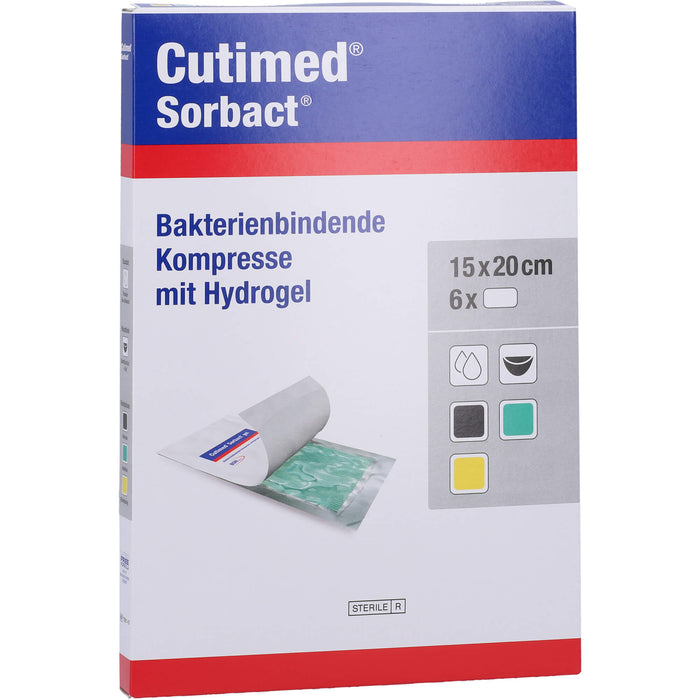 Cutimed Sorbact Gel Kompressen 15x20 cm, 6 St KOM