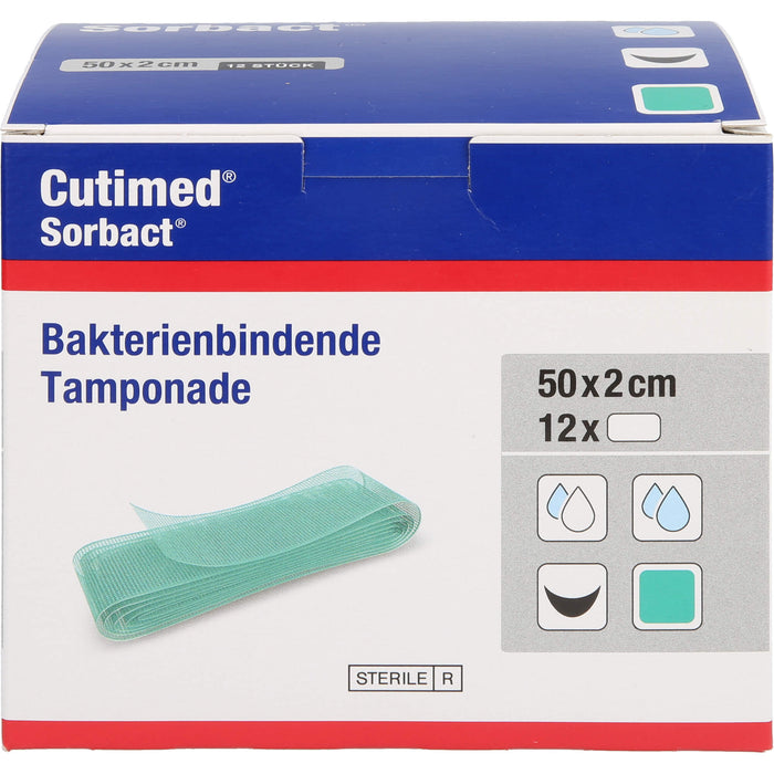 Cutimed Sorbact Tamponaden 2x50cm, 12 St TPO