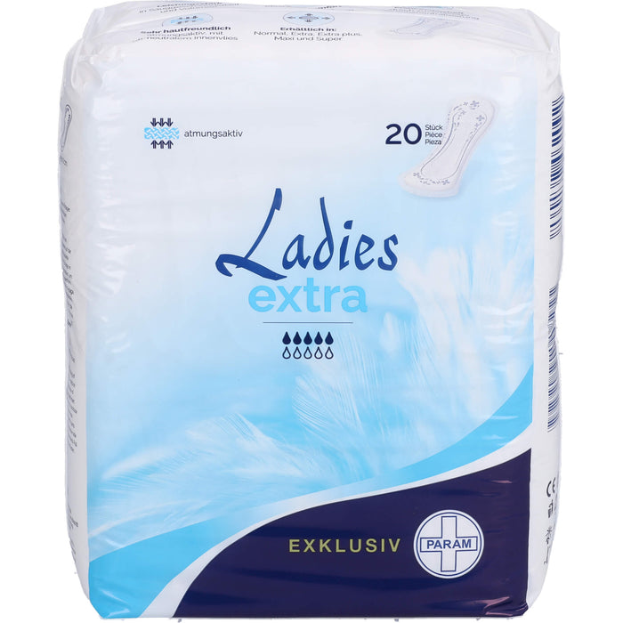 PARAM Ladies exklusiv extra Inkontinenz-Einlagen, 20 pc Dépôts