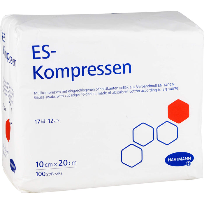 ES-Kompressen unsteril 10x20 cm 12fach, 100 St KOM