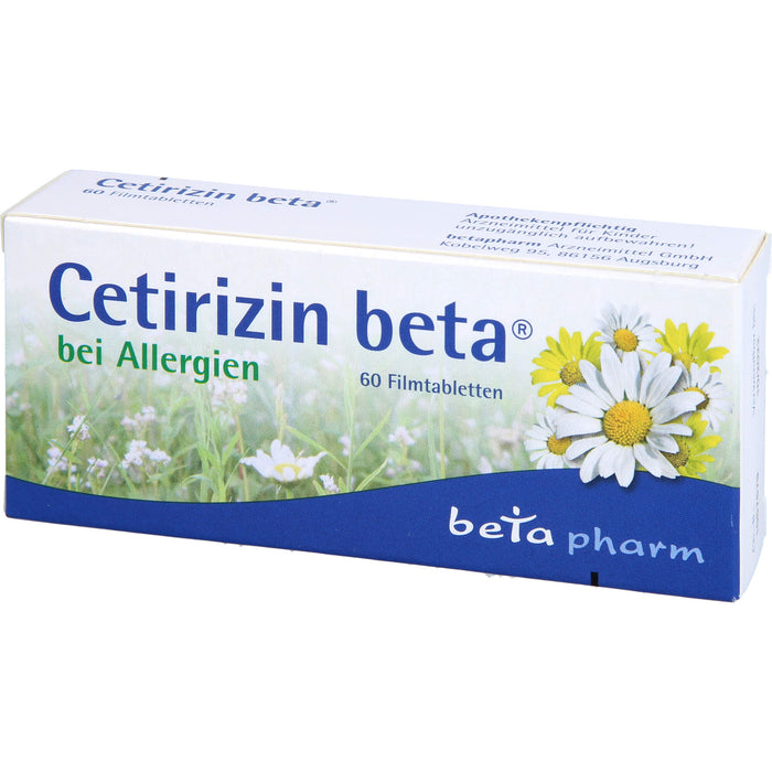 Cetirizin beta, 10 mg, Filmtabletten, 60 St FTA