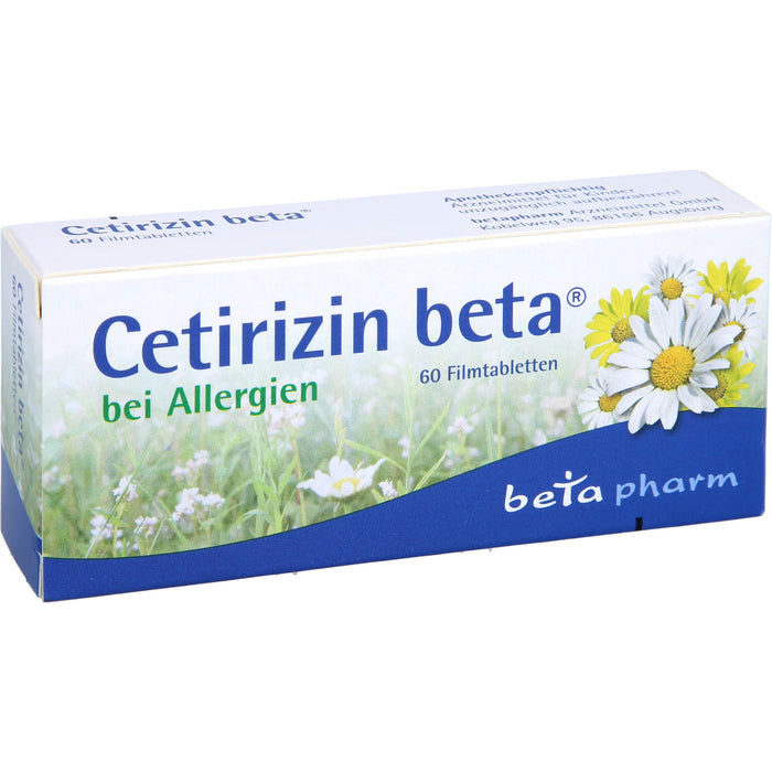 Cetirizin beta, 10 mg, Filmtabletten, 60 St FTA