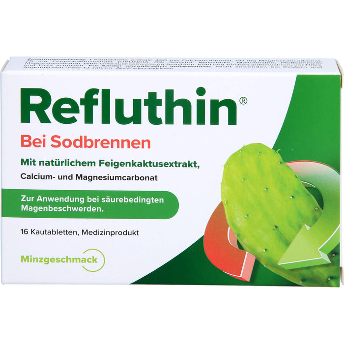 Refluthin bei Sodbrennen Kautabletten Minze, 16 pc Tablettes