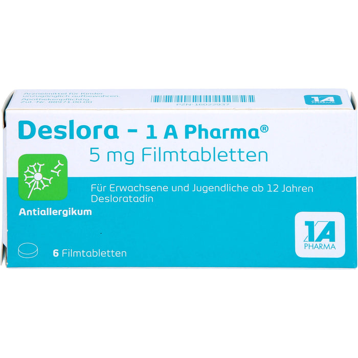 Deslora - 1 A Pharma 5 mg Filmtabletten, 6 St FTA