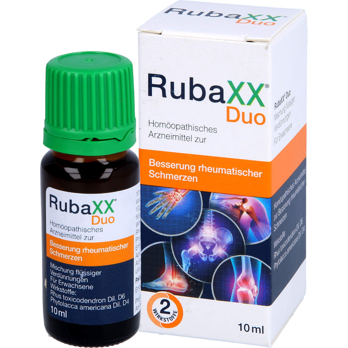 RubaXX Duo Mischung zur Besserung rheumatischer Schmerzen, 10 ml Lösung