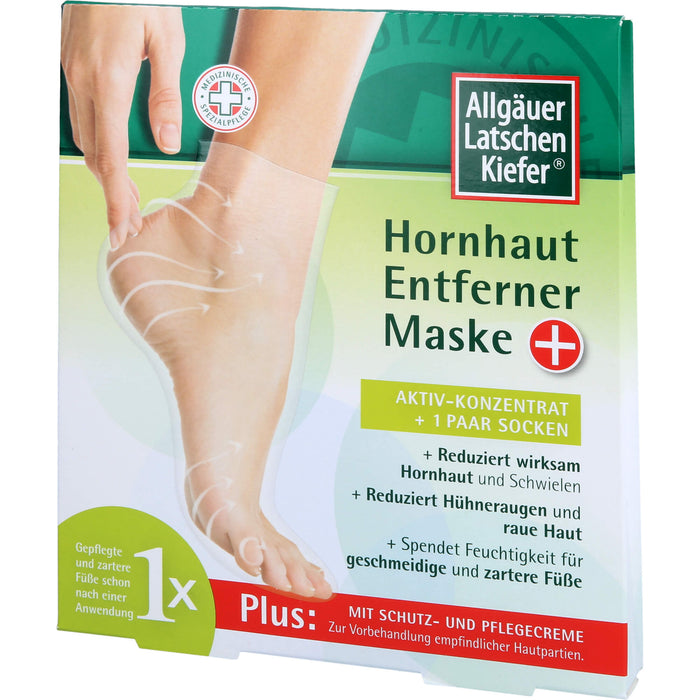 Allgäuer Latschenkiefer Hornhaut Entferner Maske Plus Aktiv-Konzentrat + 1 Paar Socken, 1 pc Paquet combiné