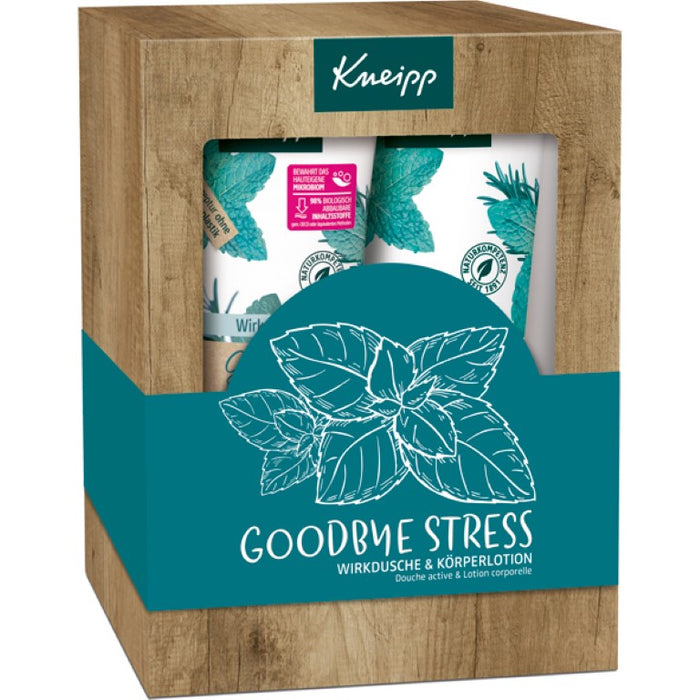 Kneipp Geschenkpackung Goodbye Stress Wirkdusche & Körperlotion, 400 ml Duschgel